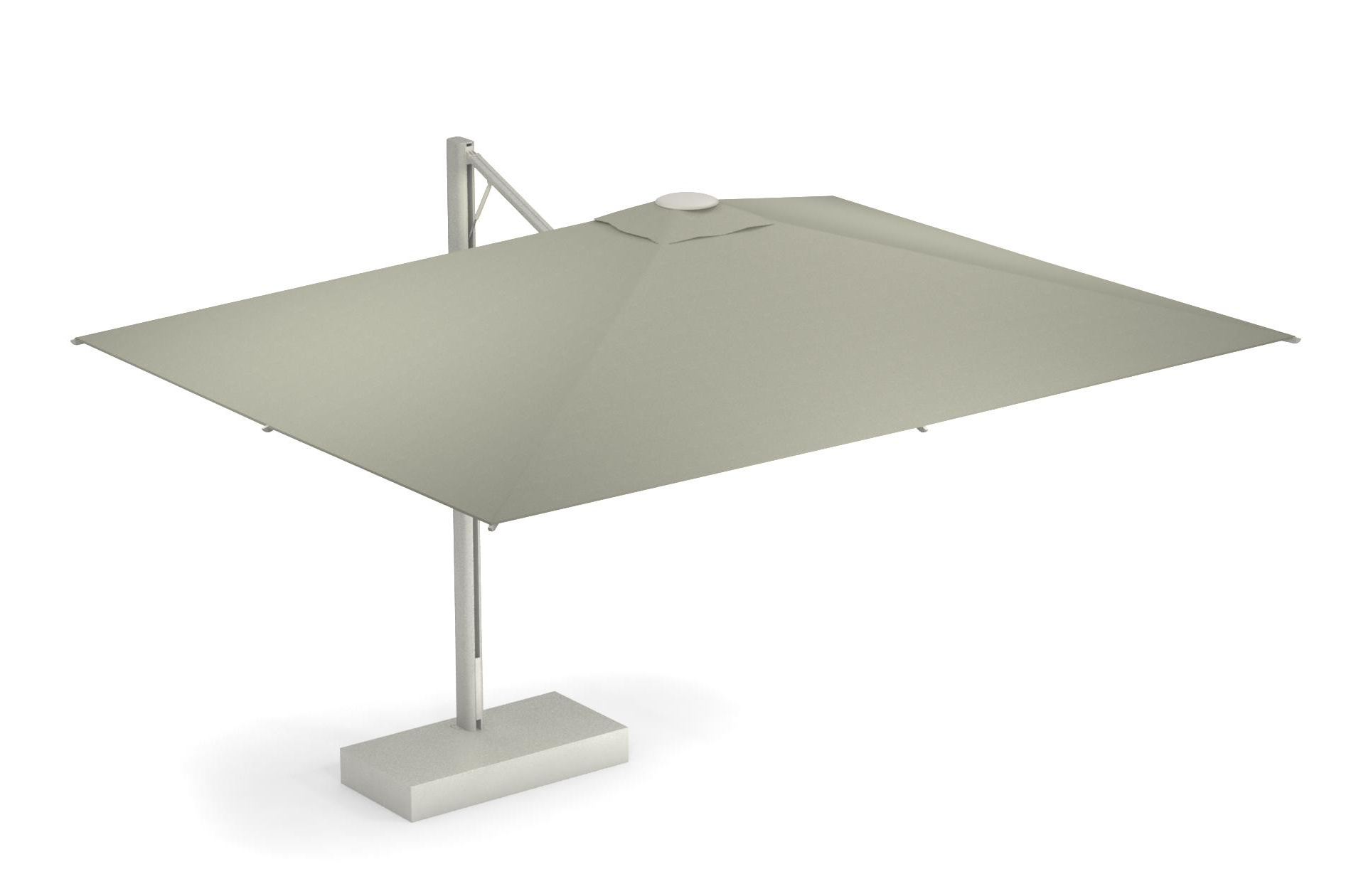 Shade Pro Sonnenschirm, 3x4 m, weiß / beige