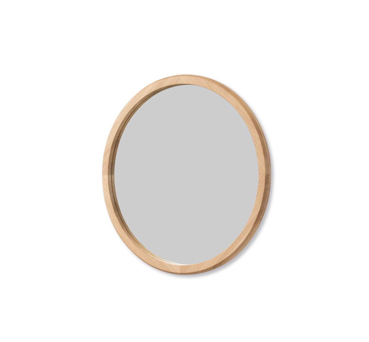 Silhouette Spiegel, Ø 55 cm, walnuss geölt