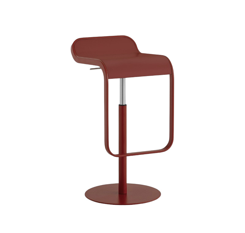 Lem Barhocker, höhe 55 cm, dreh- und höhenverstellbar, matt verchromt oder pulverlackiert