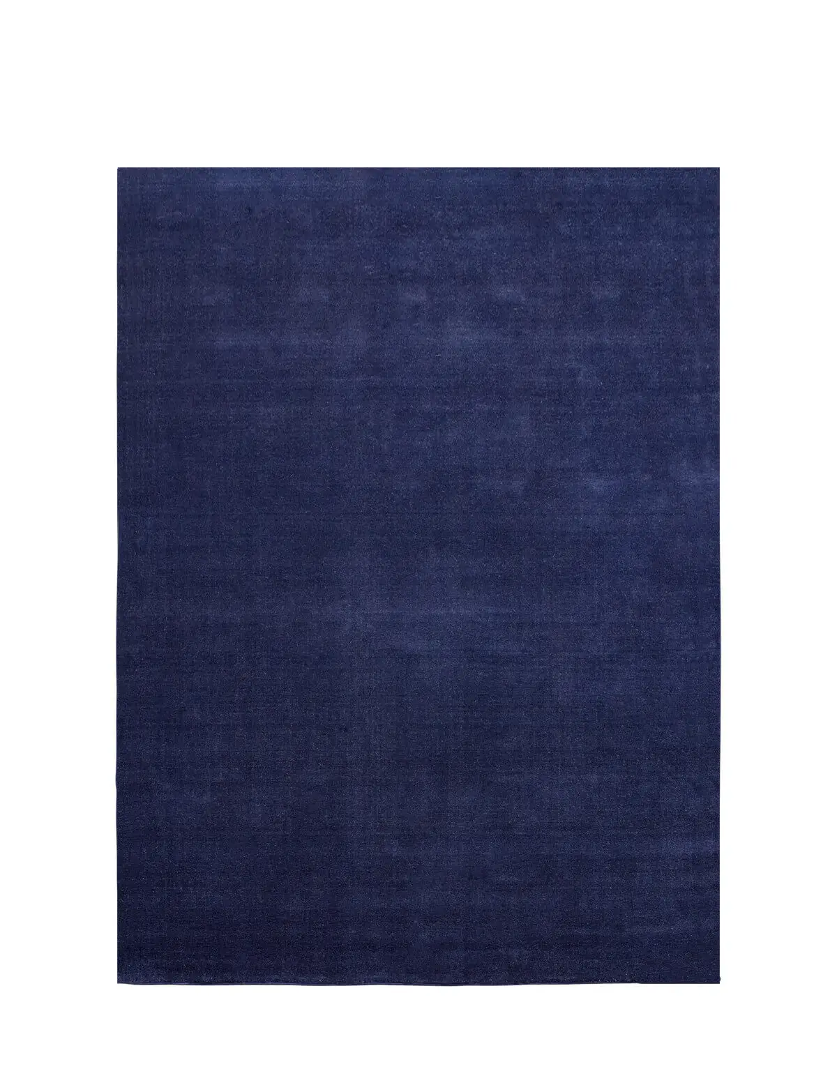 Rechteckiger Massimo Copenhagen Earth Bamboo Teppich in Vibrant Blue mit tiefblauer, leicht changierender Oberfläche und schlichtem Design.