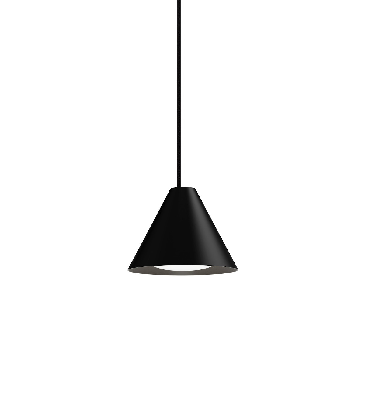 Louis Poulsen Keglen Pendelleuchte schwarz, minimalistisches Design, Aluminium, dimmbar, ideal für moderne Wohnräume