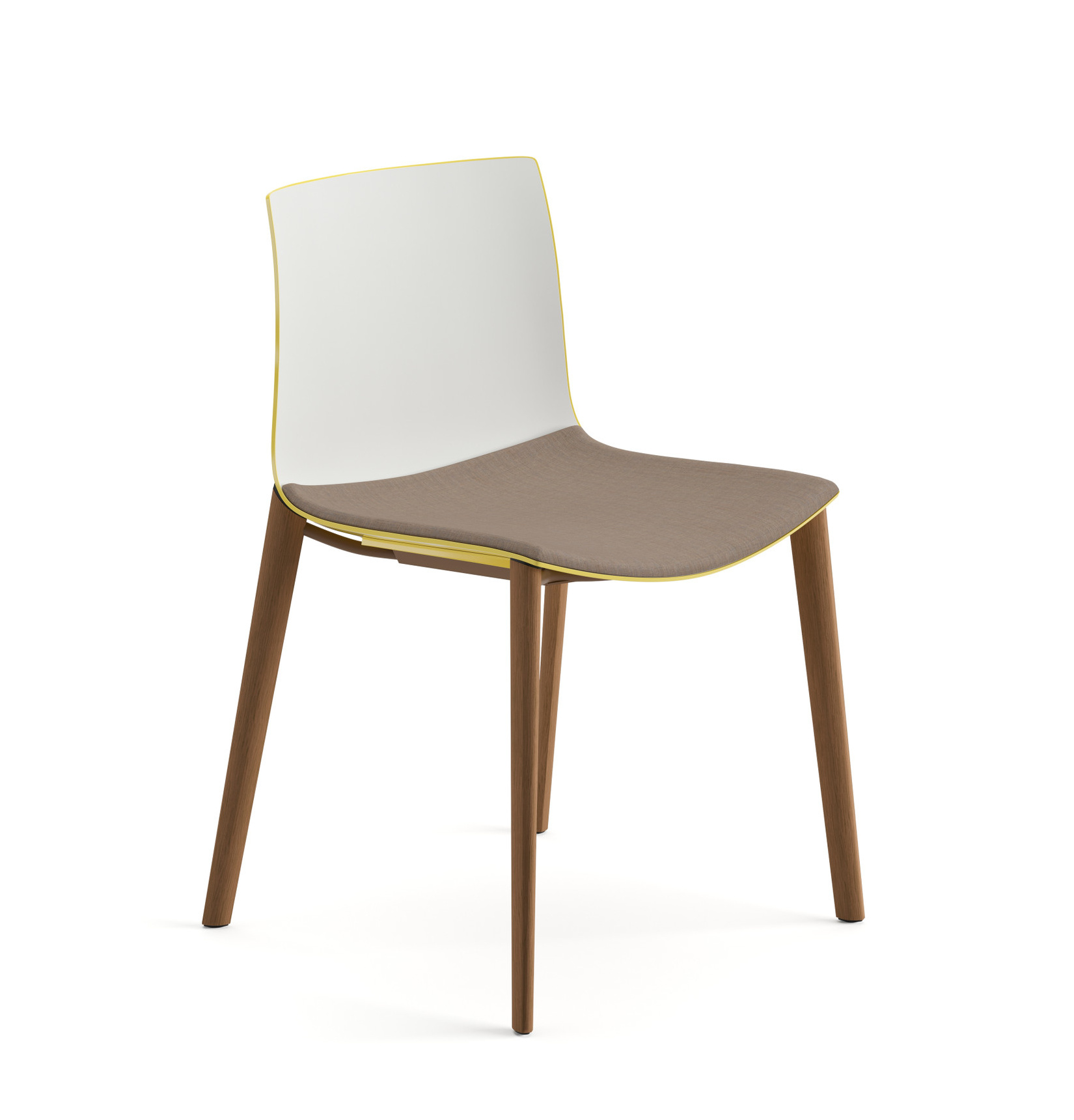 Catifa 46 Stuhl, zweifarbig, kunststoff mit polstersitz #0308