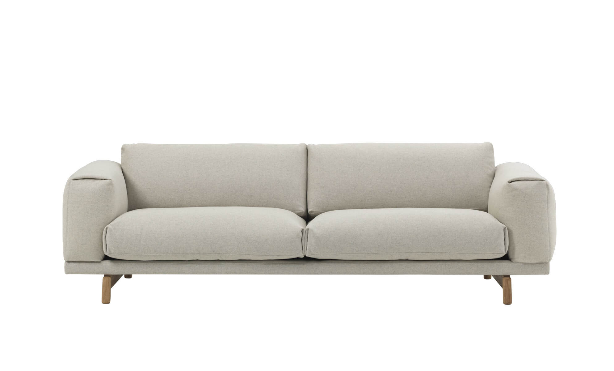 Rest Sofa 3-Sitzer, wooly 2256 / eiche natur