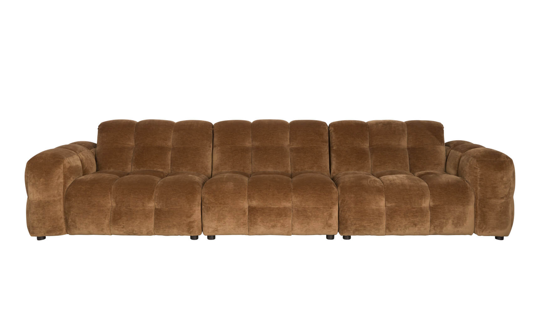 Hackman Sofa 4,5 Sitzer, velours cognac