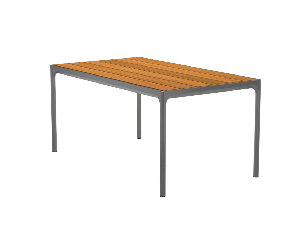 Four Gartentisch, 160 x 90 cm, dark grey / bambus