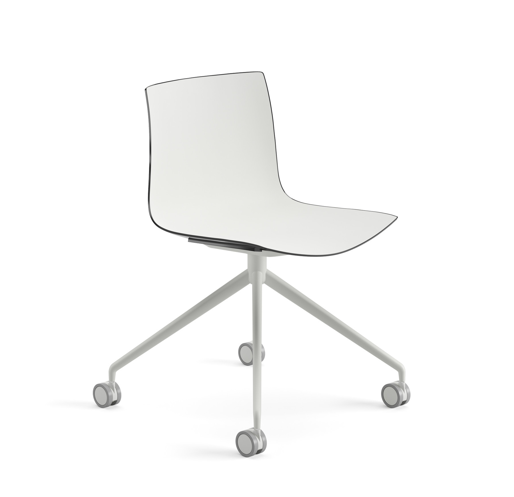 Catifa 46 Stuhl, zweifarbig, weiß / weiß-schwarz #0369