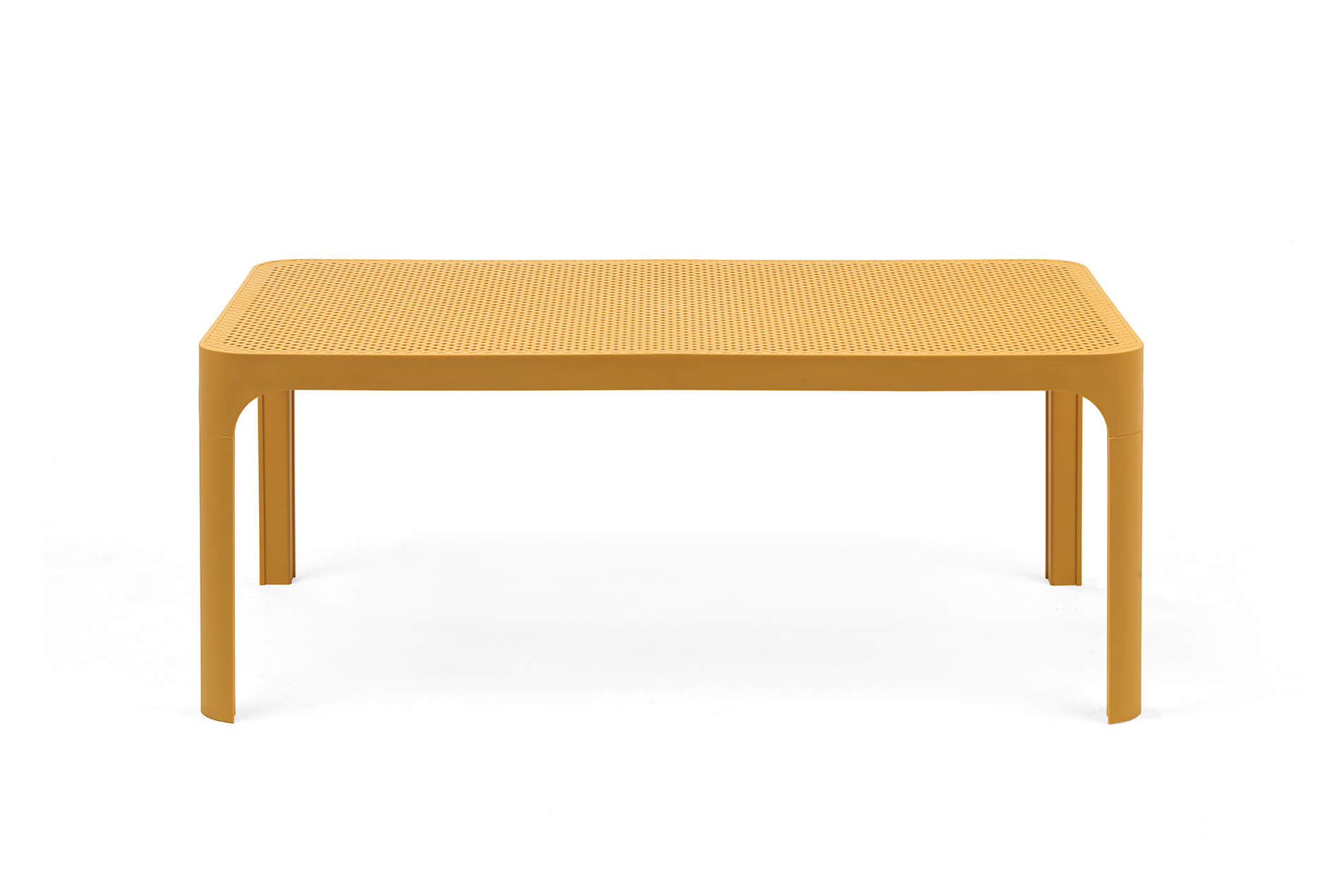 Nardi Net Table 100 Beistelltisch senape, italienisches Outdoor-Design, wetterfest, leicht, langlebig, modern