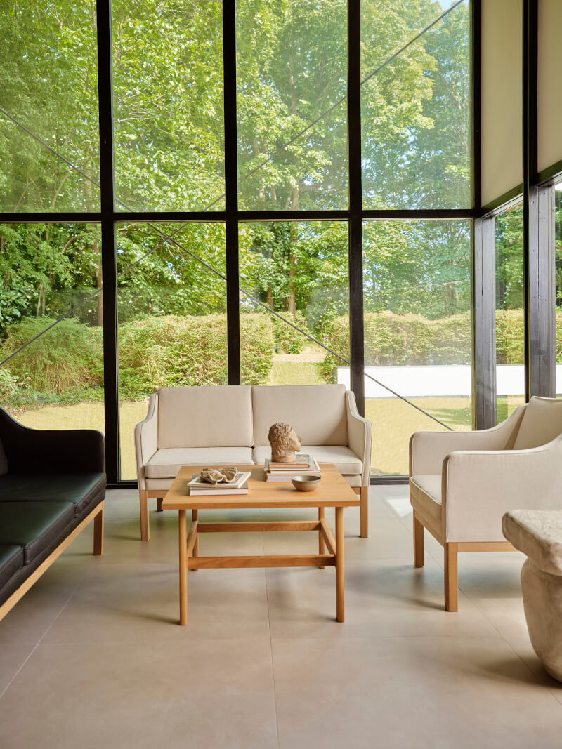 FDB Møbler L45 / MK154 Mogens Koch Sofa 2-Sitzer im Wohnzimmer, komfortabel, hochwertig und stilvoll dänisches Design