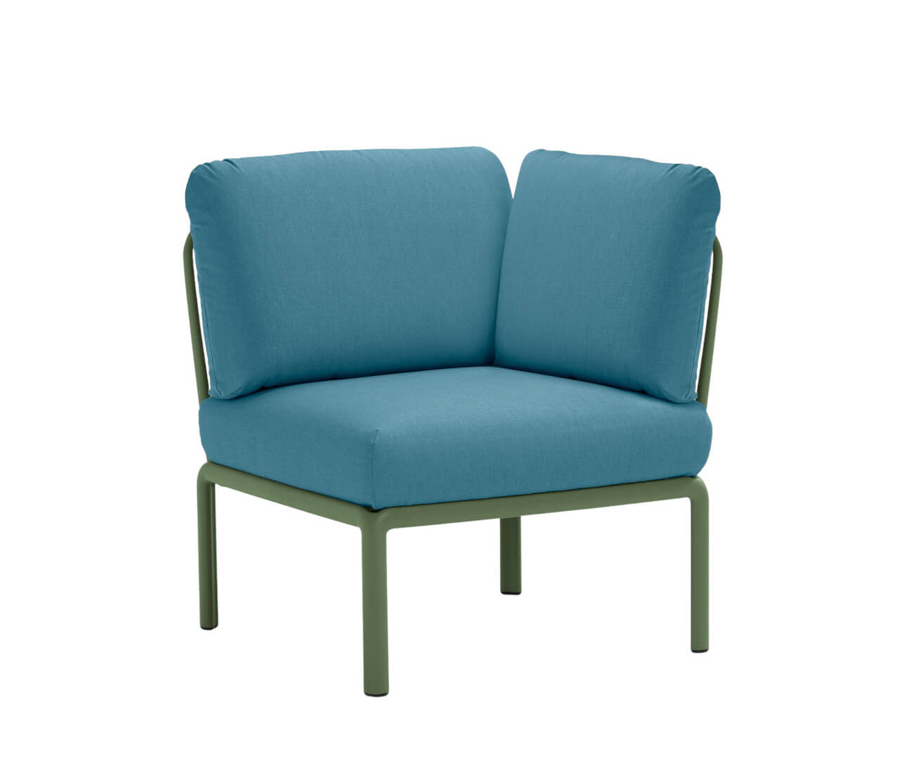 Nardi Komodo Modulsofa Eckelement agave/adriatic, wetterfest, modular, italienisches Outdoor-Design, langlebig