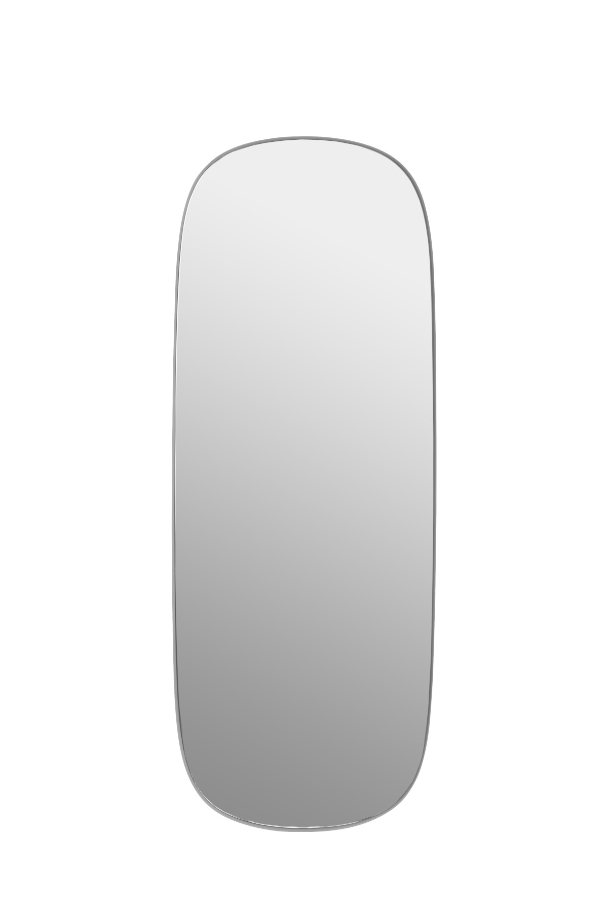 Framed Spiegel, large, grau / glasklar