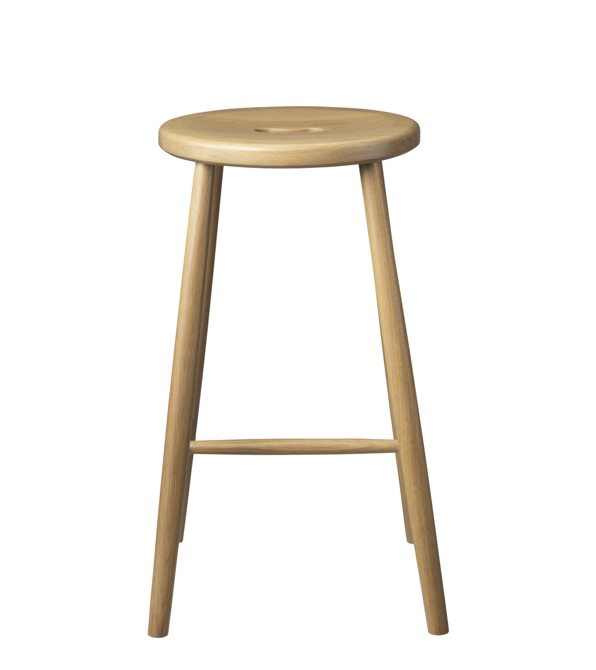 FDB Møbler J27C Barhocker, höhe 65 cm, FSC®-Eiche natur, ergonomisch, nachhaltig, funktional