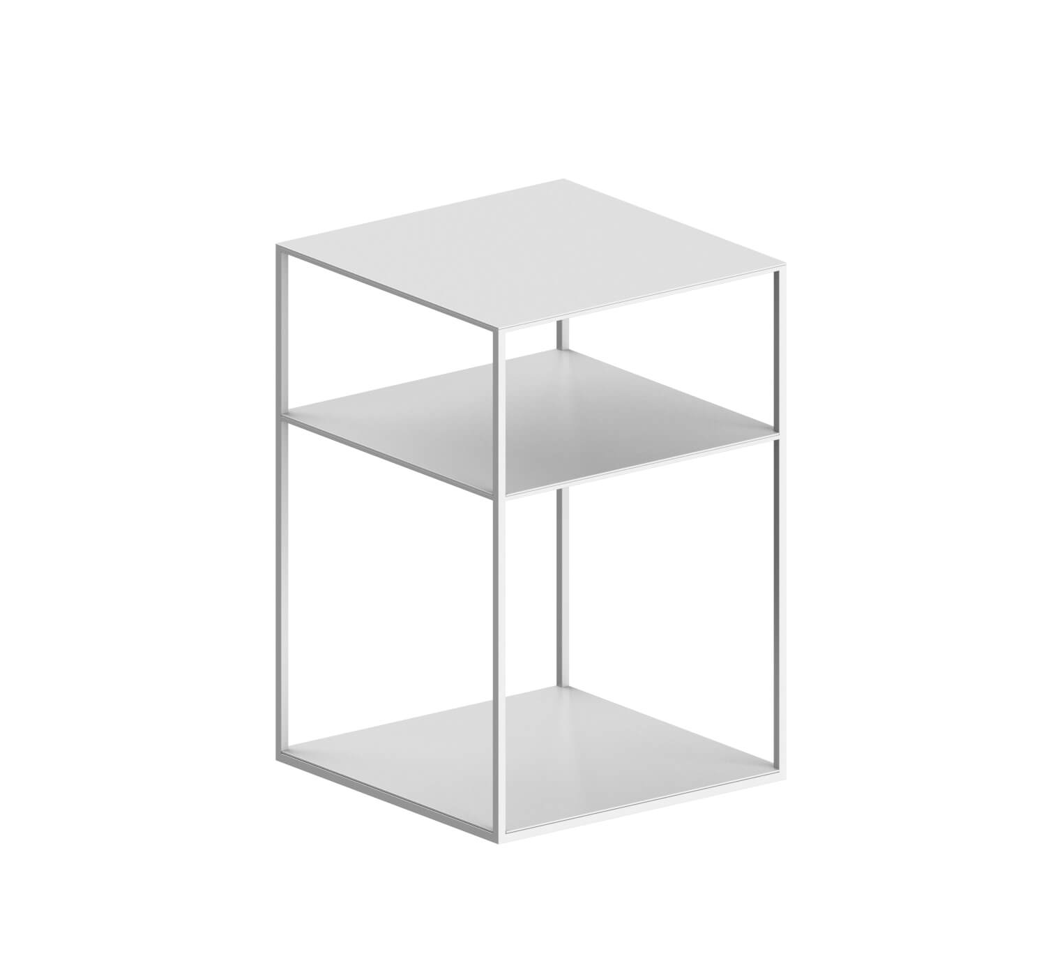 Slim Irony Triplet Beistelltisch, 31 x 31 cm, weiß
