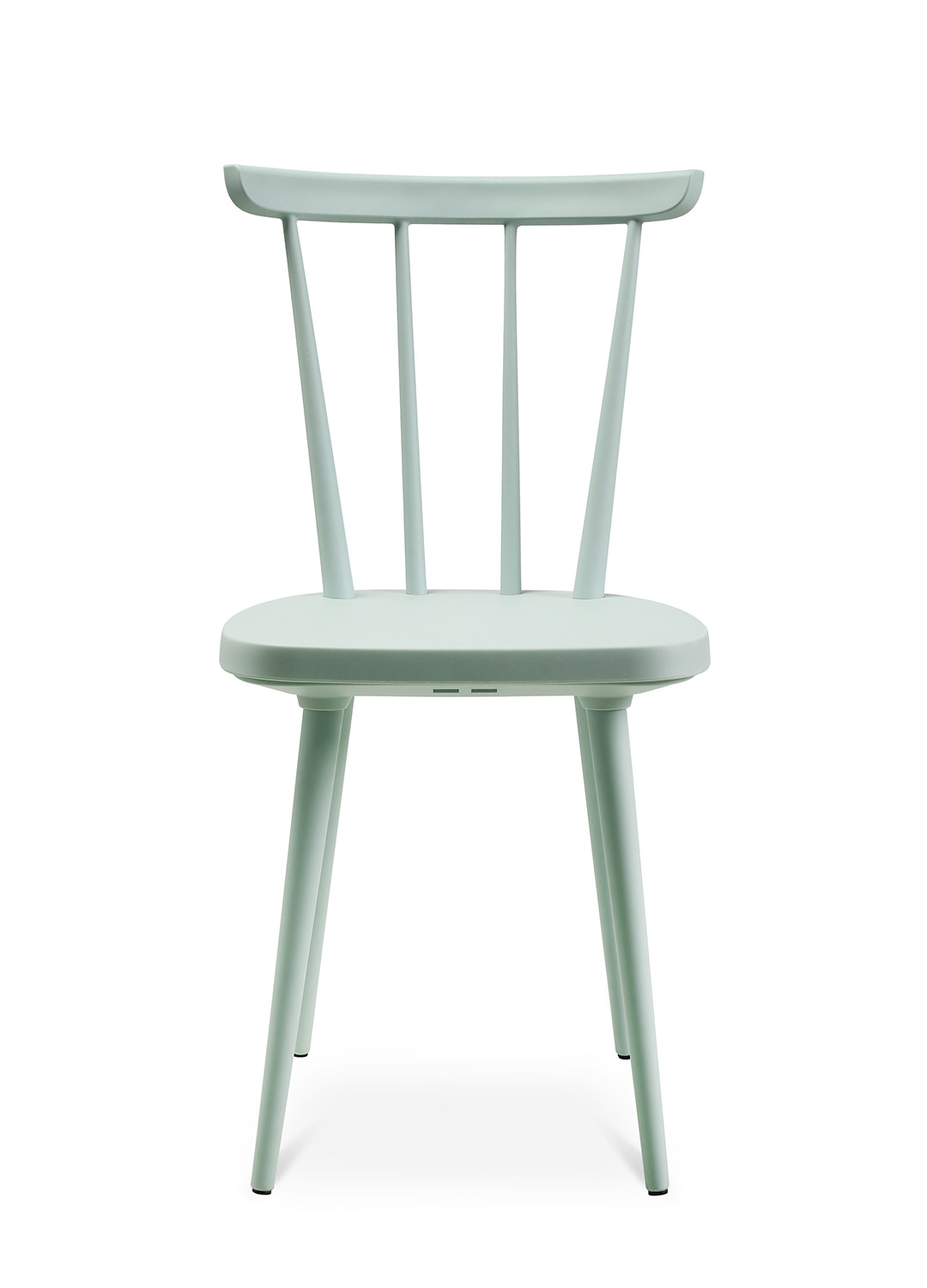 Mintgrüner Wagner Chairity Stuhl W-1960, moderner Kunststoffstuhl mit ikonischem Design