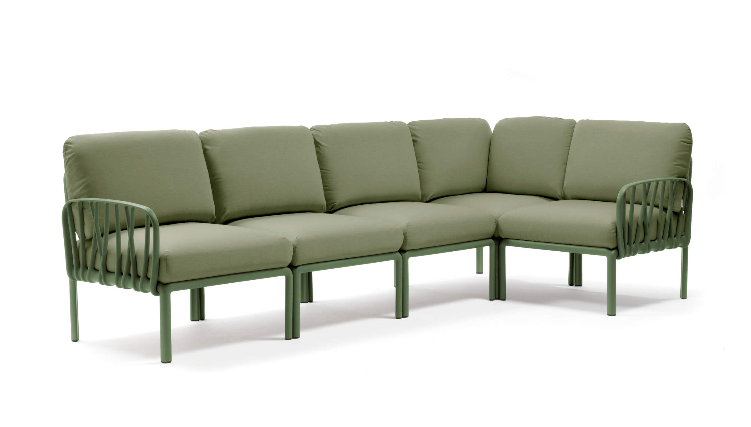 Nardi Komodo 5 Gartensofa, agave/giungla Sunbrella, italienisches Design, wetterfest, langlebig, modular, Outdoor