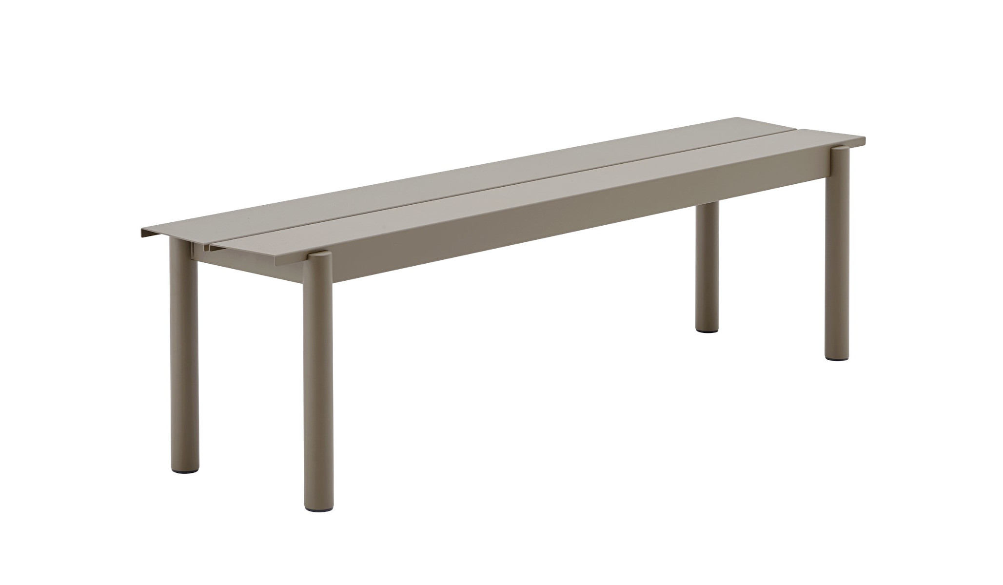 Linear Steel Gartenbank, 170 cm, taupe