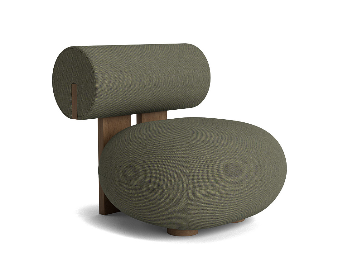 Hippo Lounge Chair, eiche hell geräuchert / fiord 961