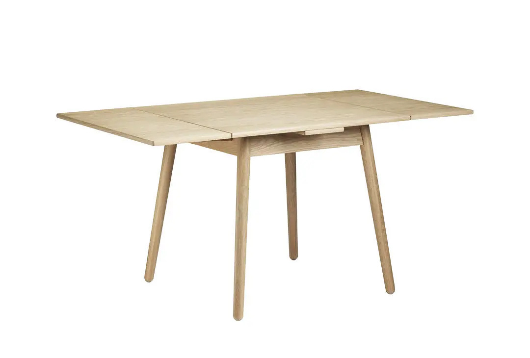 FDB Møbler C35AH, ausziehbarer Tisch 82x82 cm, Eiche natur, nordisches Design, langlebig, funktional
