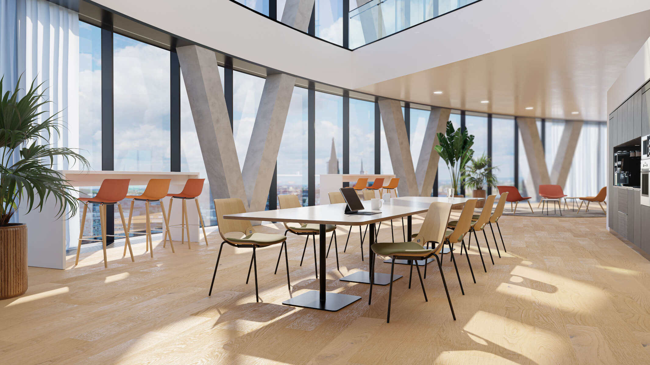 Interstuhl SHUFFLEis1 SU571 Besucherstuhl, modernes Design, stapelbar, gepolstert, ergonomisch, Büro & Empfangsbereich