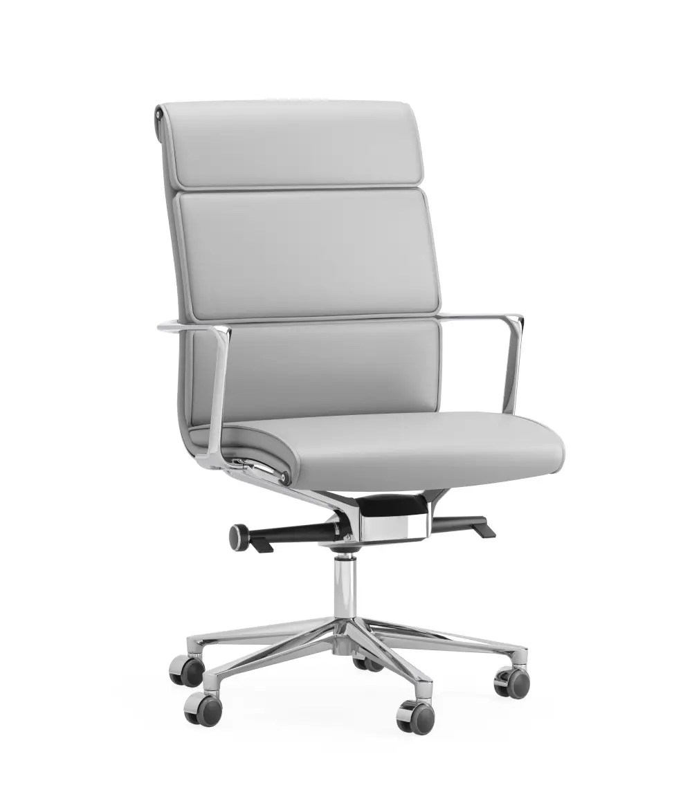 ICF Una Chair Executive 919 High Back 5 Star Base Bürostuhl mit hoher Rückenlehne, Armlehnen und Aluminium-Fußkreuz mit Rollen.