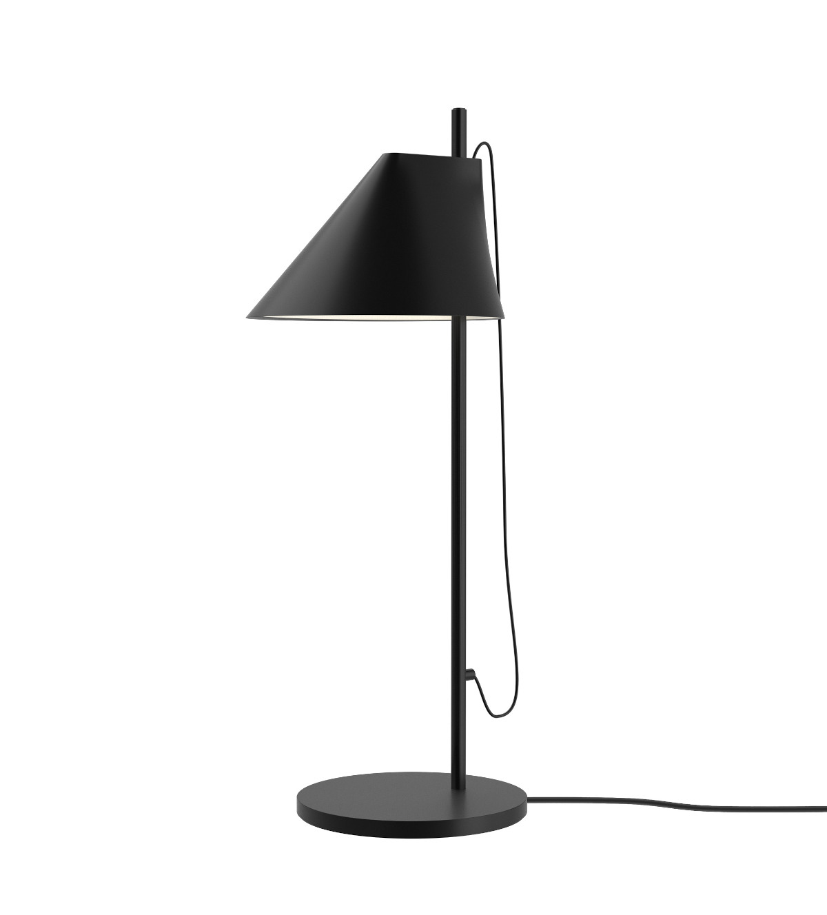 Louis Poulsen Yuh Tischleuchte schwarz, modernes Design, dimmbar, hochwertige LED, ideal für Wohnzimmer und Büro