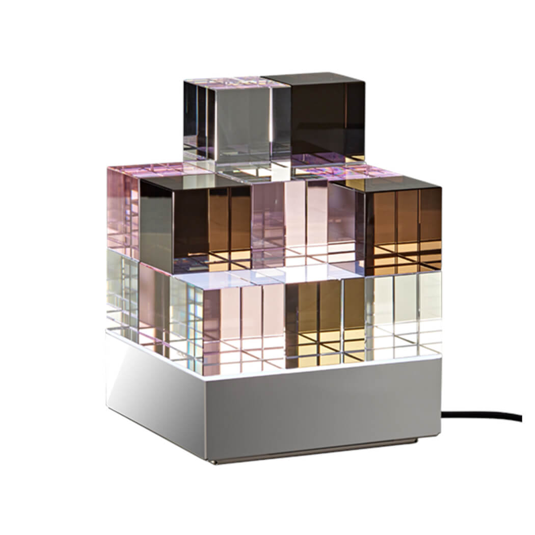 Tecnolumen Cubelight Tischleuchte rosa