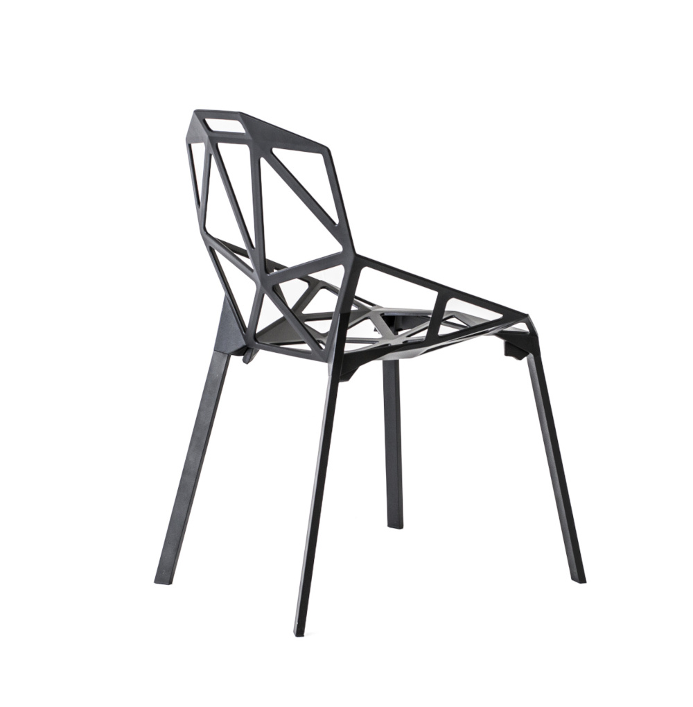 Magis Chair One Stapelstuhl schwarz, ergonomischer Designstuhl, leicht, stapelbar, modernes italienisches Design