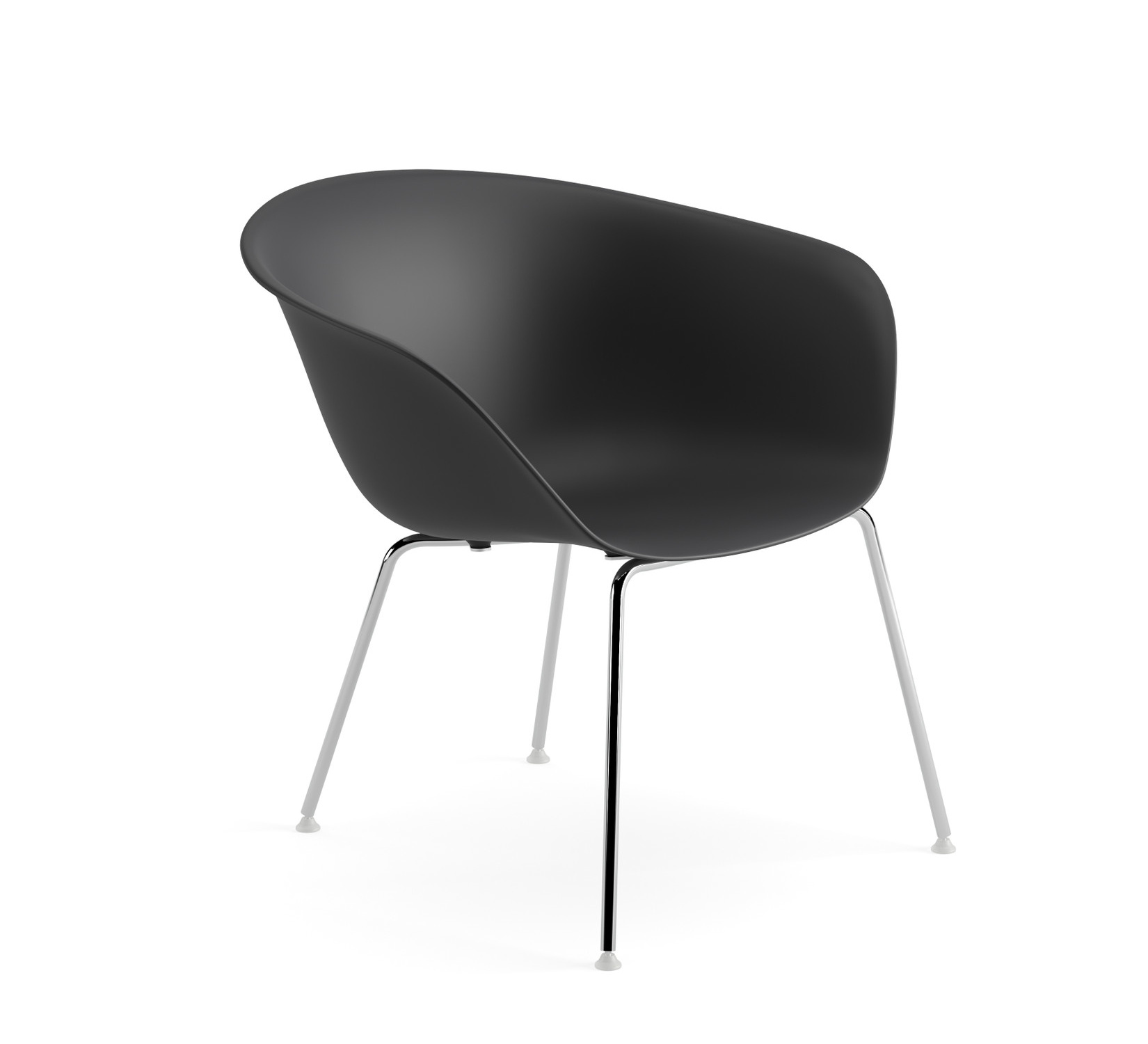 Duna 02 Loungestuhl, chrom / schwarz #4202