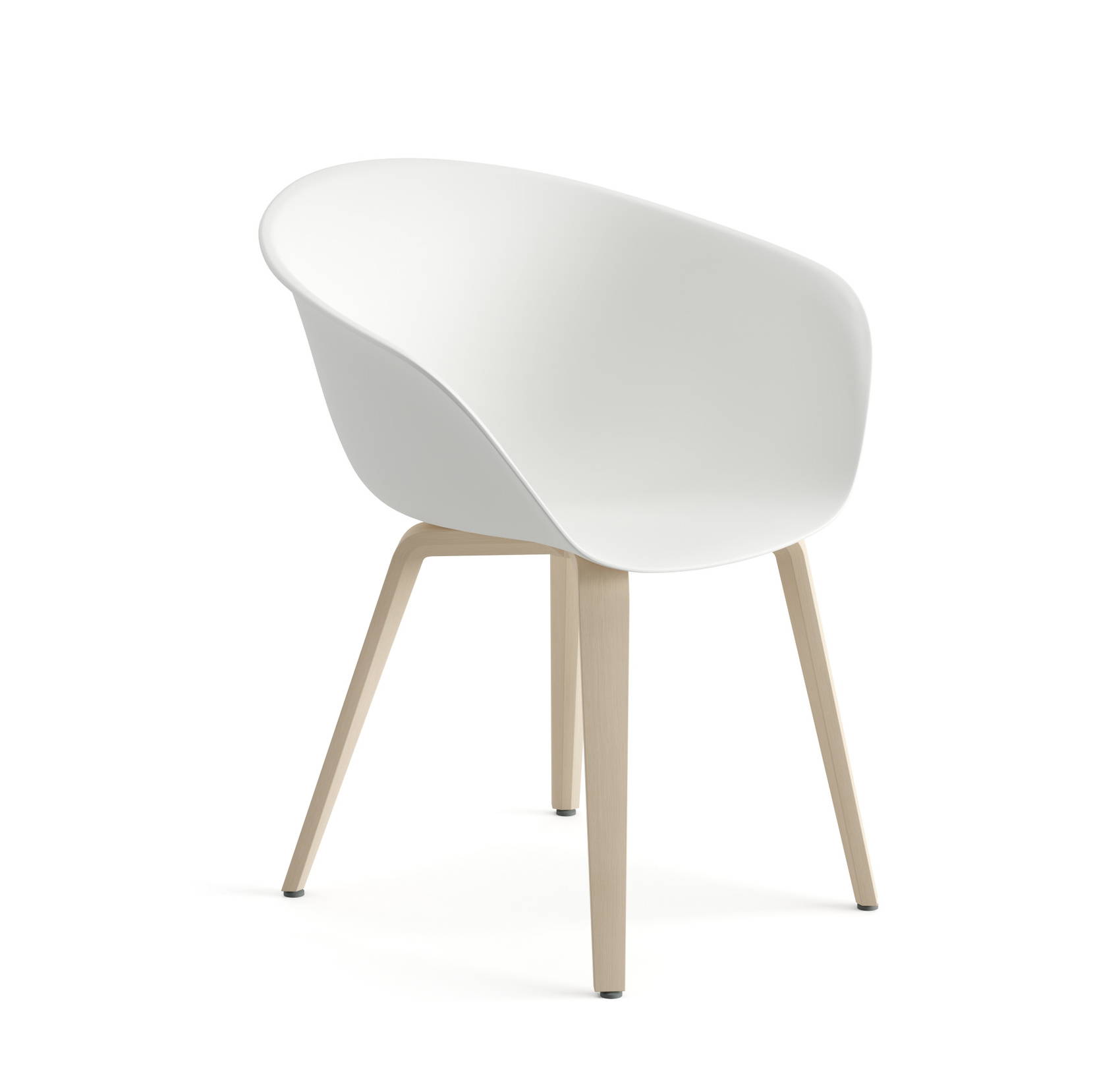 Duna 02 Stuhl, eiche gebleicht / weiß #4203