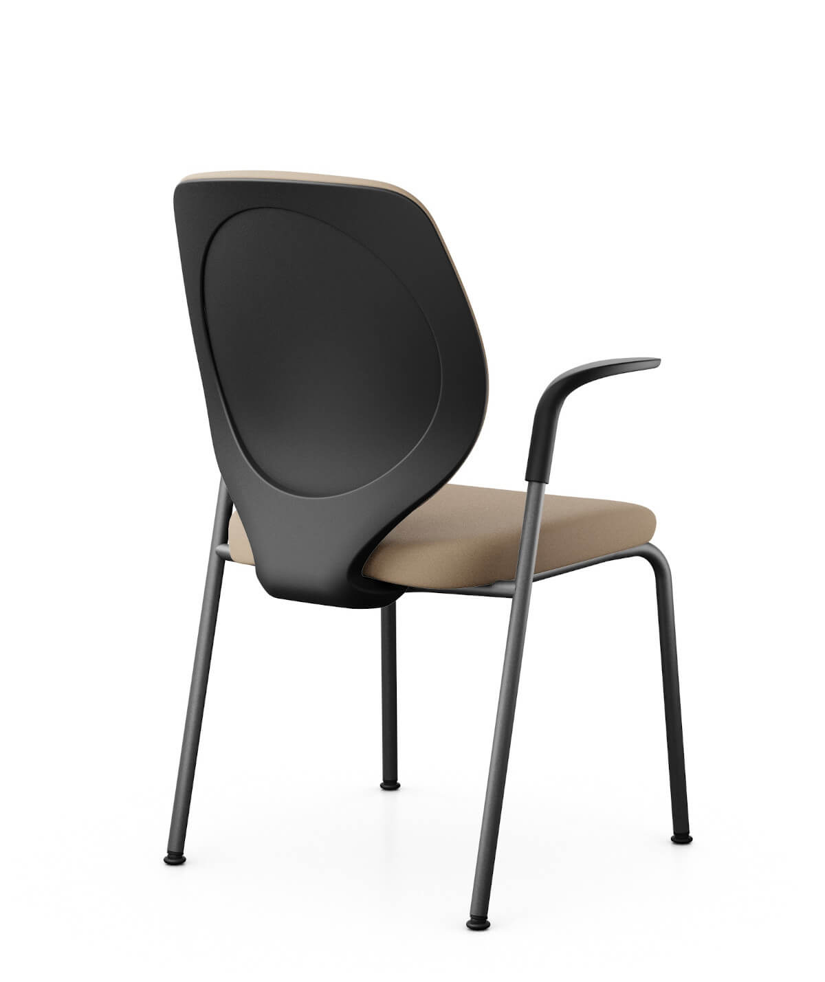 Giroflex 353-7504 Besucherstuhl mit ergonomischem Polsterrücken und stabilen Armlehnen für Besprechungsräume