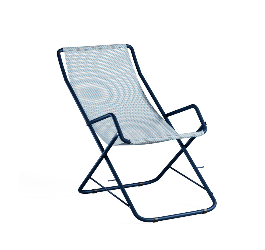 Bahama Liegestuhl, saphirblau / himmelblau