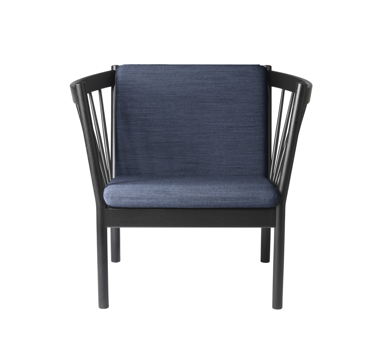 J146 Sessel, eiche schwarz / dunkelblau