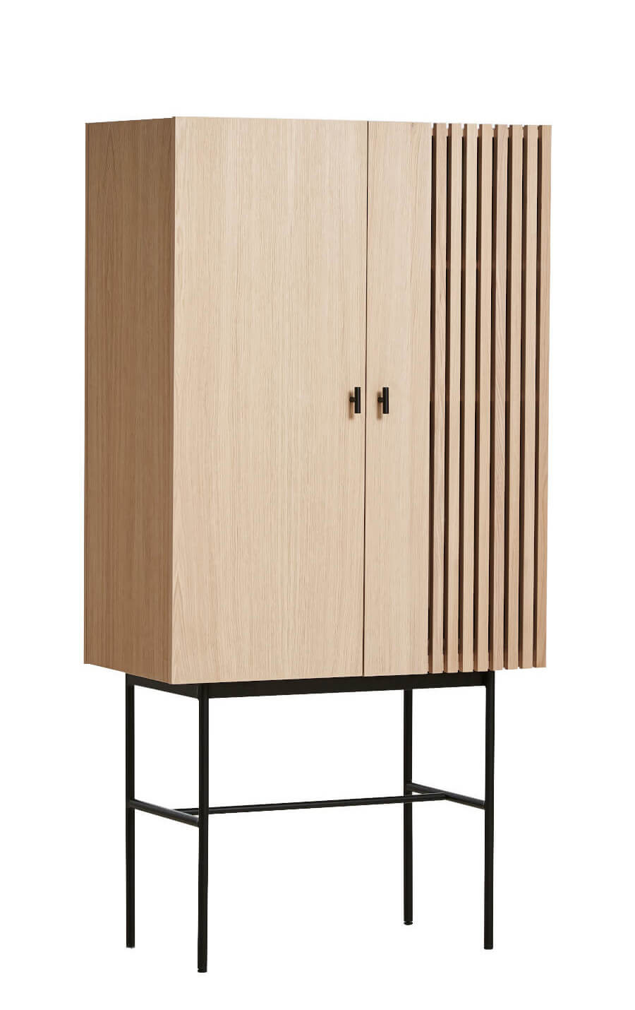 Array Highboard, 80 cm, eiche weiß pigmentiert Array Highboard, 80 cm, eiche weiß pigmentiert