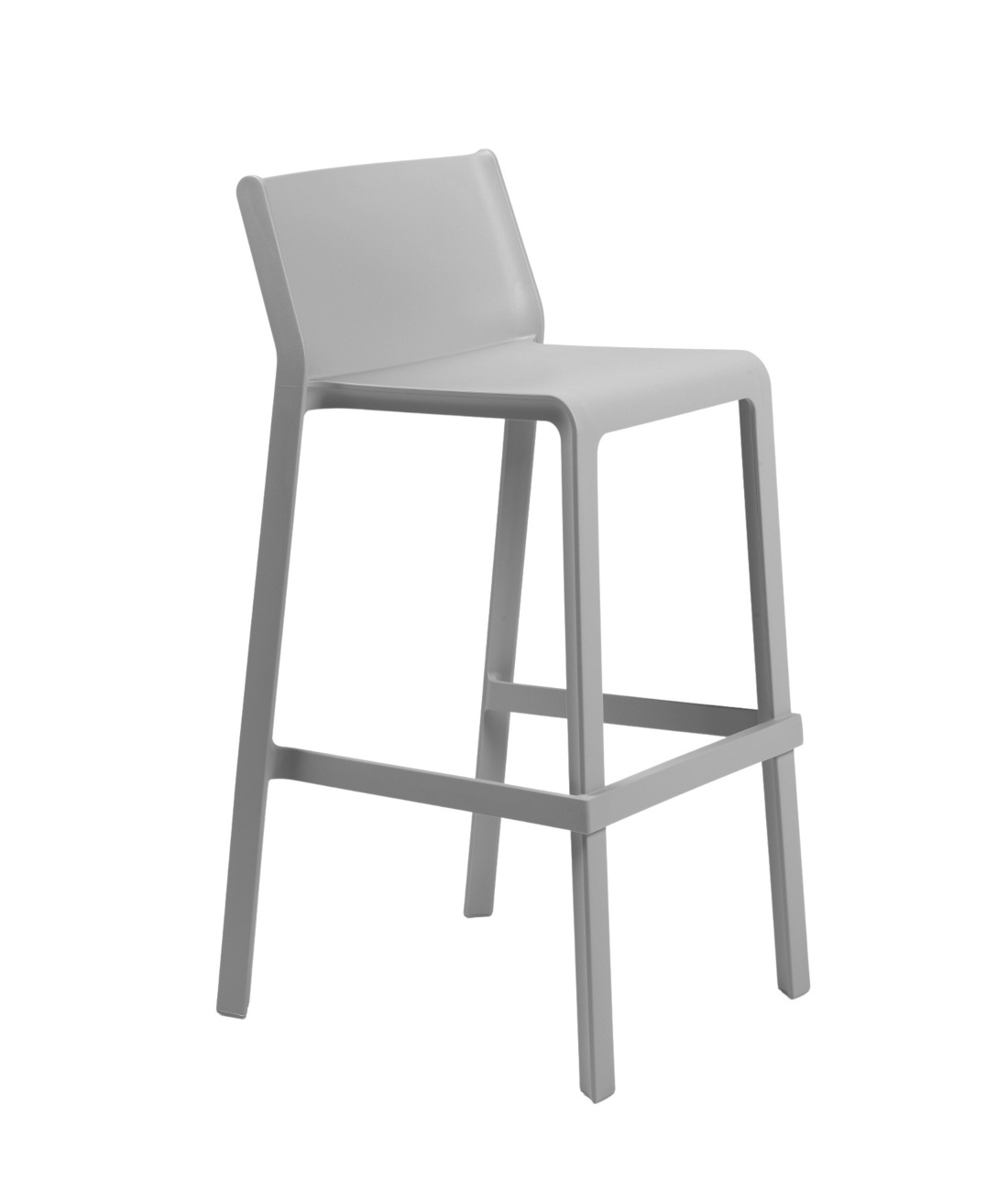 Nardi Trill Barhocker 76 cm grigio, italienischer Outdoor-Hocker, wetterfest, leicht, modernes Design