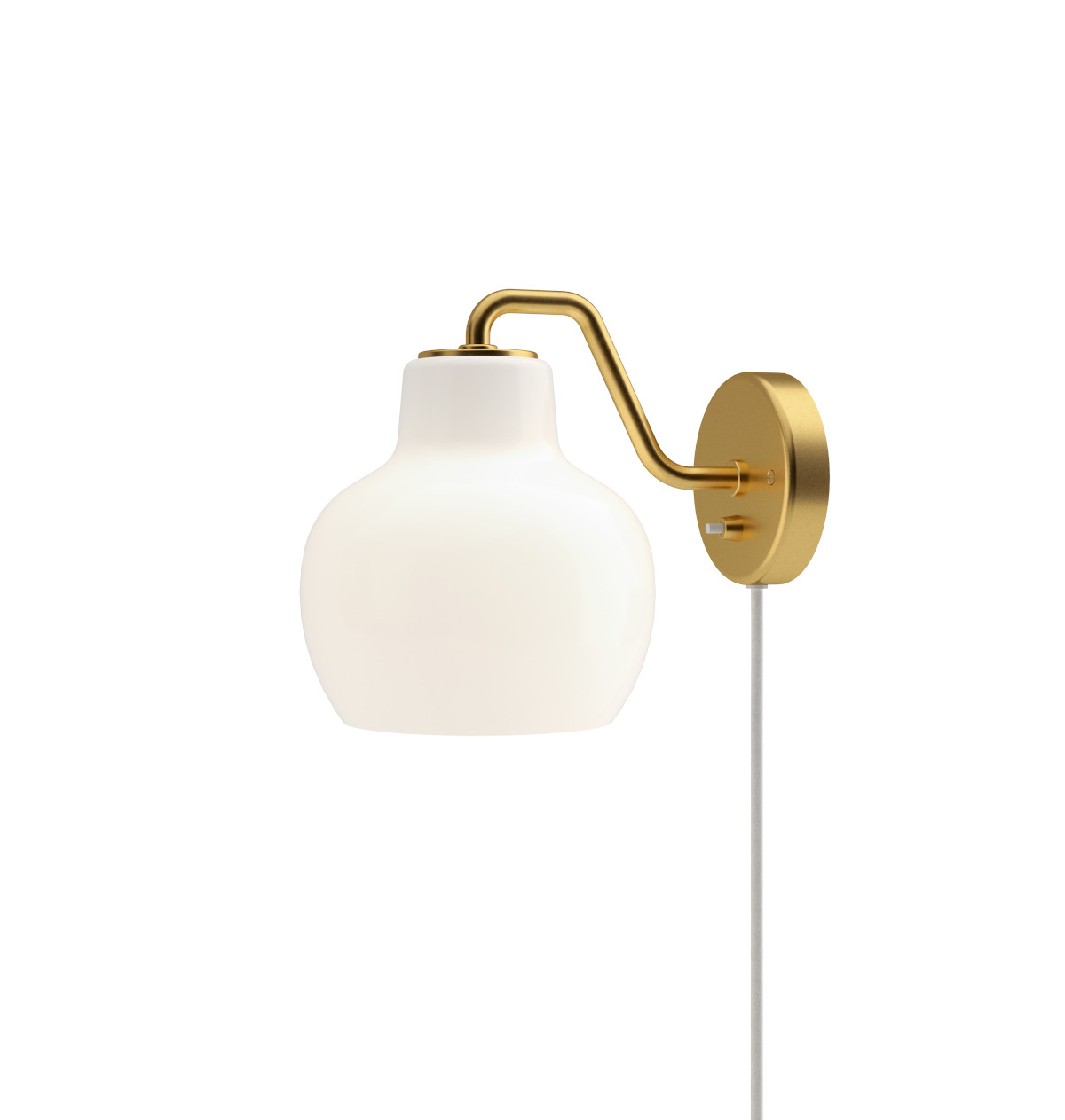 Louis Poulsen VL Ring Crown 1 Wandleuchte weiß, elegantes Glasdesign, skandinavischer Stil, hochwertige Wandbeleuchtung