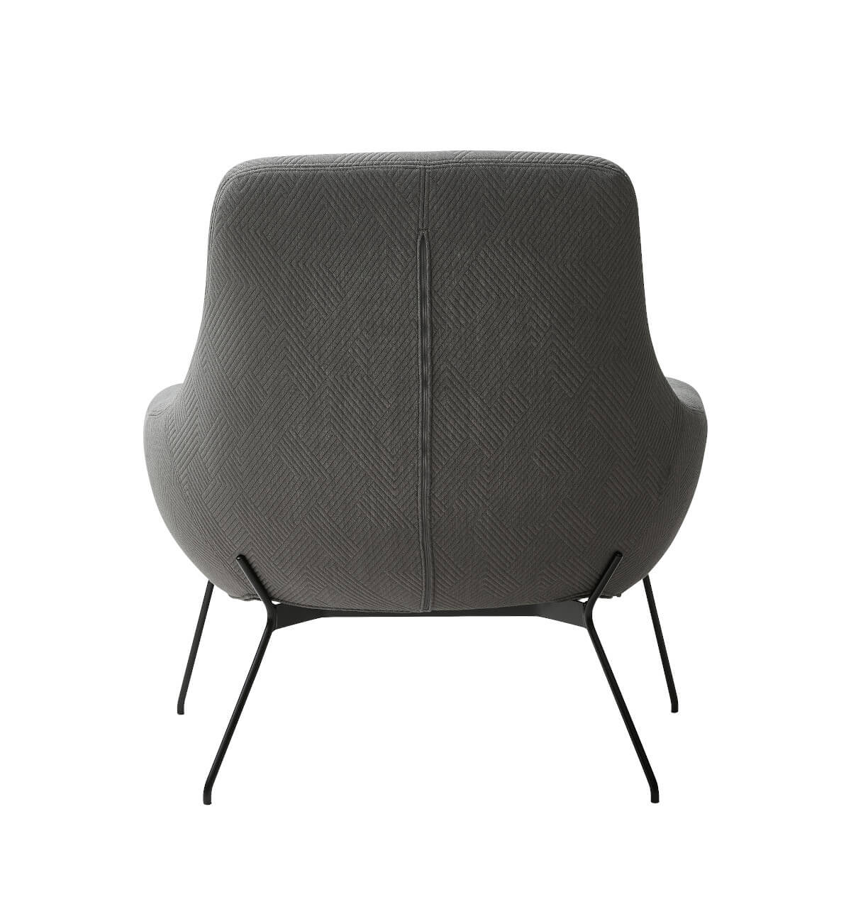 Moderner Noomi String Sessel von Softline mit filigranem Metallrahmen, stilvoller Lounge- und Designersessel