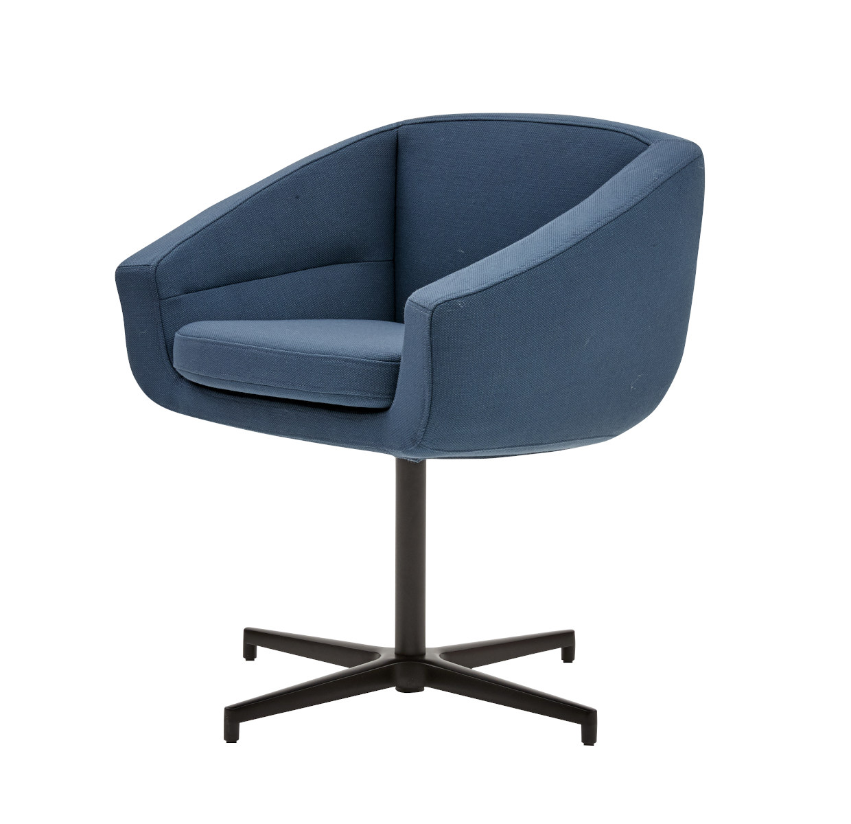 Aiko Drehsessel von Softline, bequemer Polstersessel mit Drehfunktion, skandinavisches Design für Wohnzimmer und Lounge