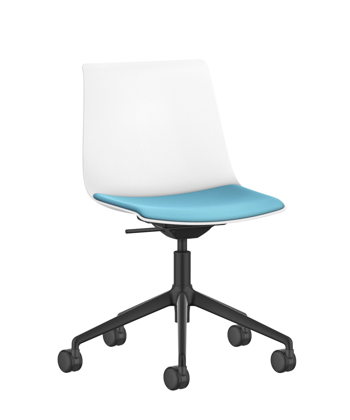 Interstuhl SHUFFLEis1 SU152 Drehstuhl mit Rollen, ergonomische Sitzform, höhenverstellbar, schwarz, Bürokomfort