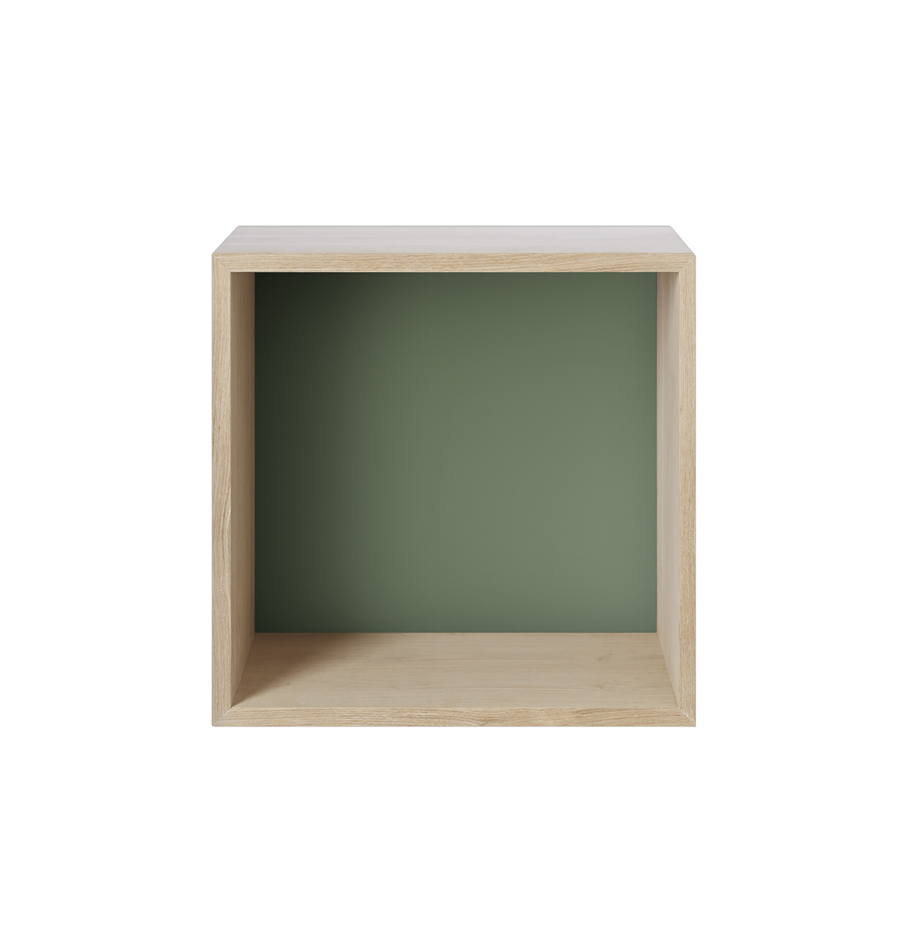 Mini Stacked System Regalmodul, medium, eiche / dusty green
