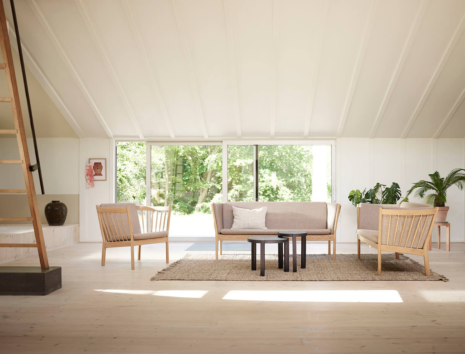 FDB Møbler J149 Sofa, 3-Sitzer, zeitloses Design, hochwertig und gemütlich im Ess- oder Wohnzimmer