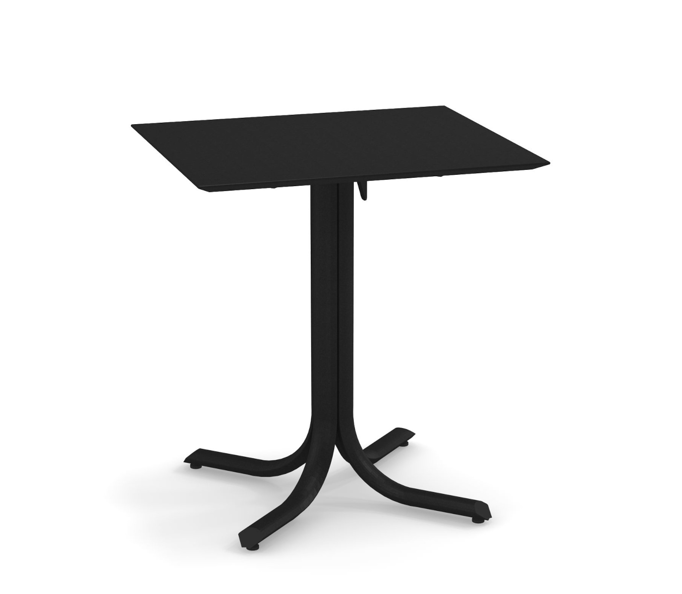 Table System mit abnehmbarer Platte und flacher Tischkante, 70 x 60 cm, weiß