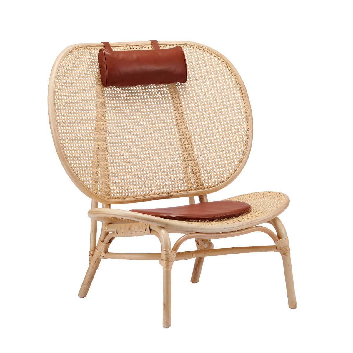 Nomad Chair, natur / leder cognac