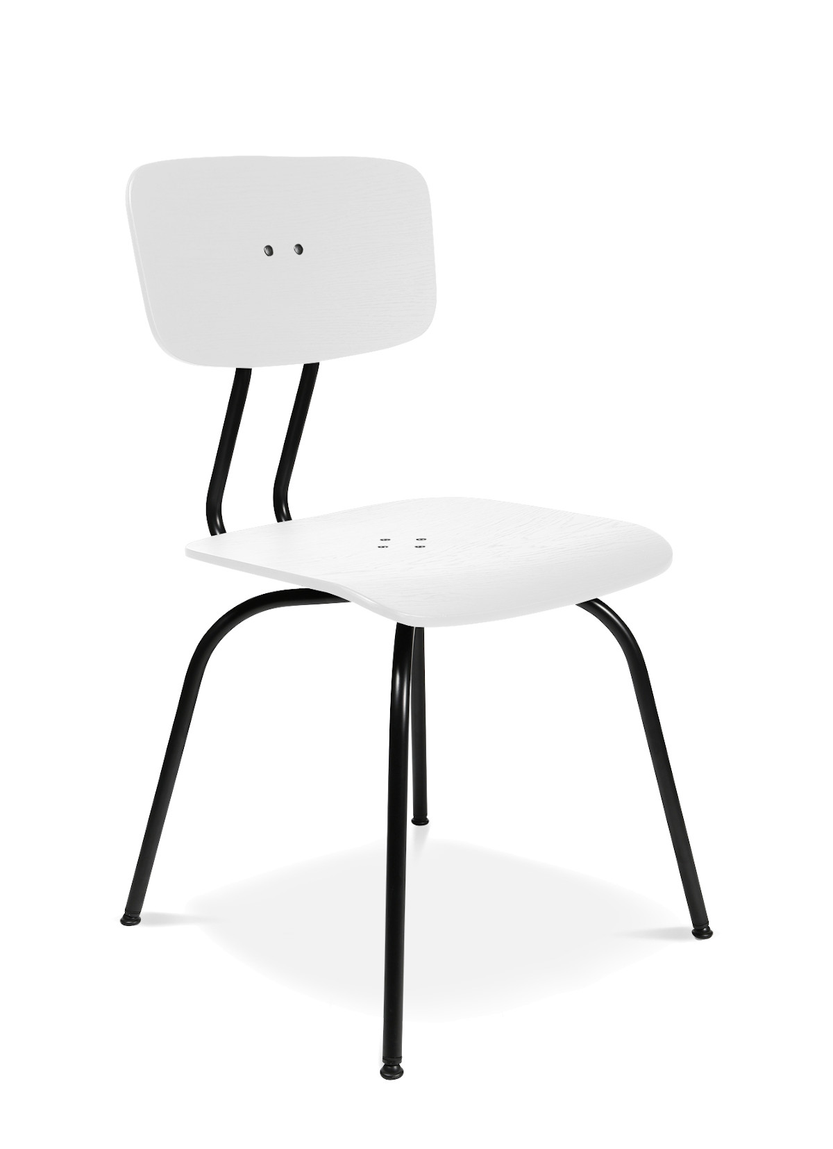 Wagner W-1970 Designstuhl Buche weiß lackiert, moderner Holzstuhl für Esszimmer, Küche und Gastronomie