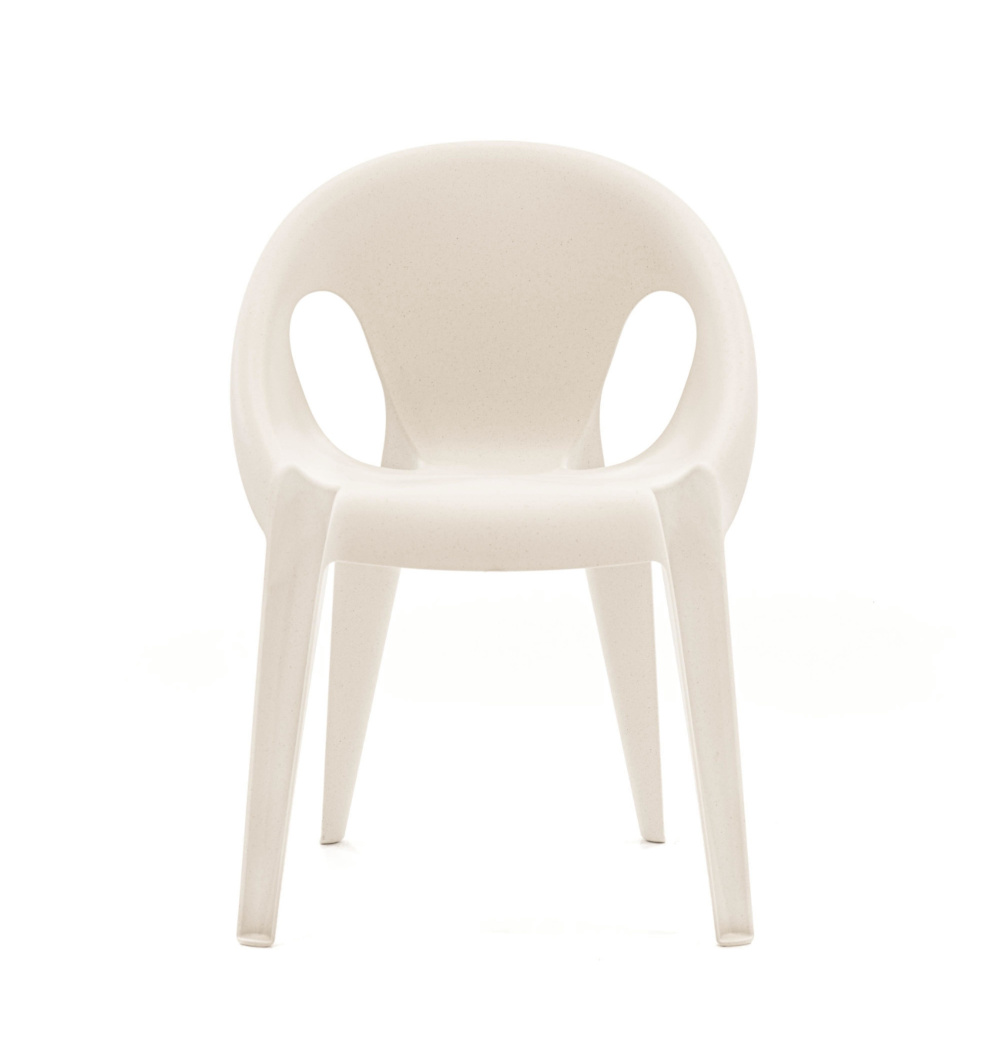 Magis Bell Chair Highnoon White, ergonomischer Armlehnstuhl, modernes Design, stapelbar, langlebig