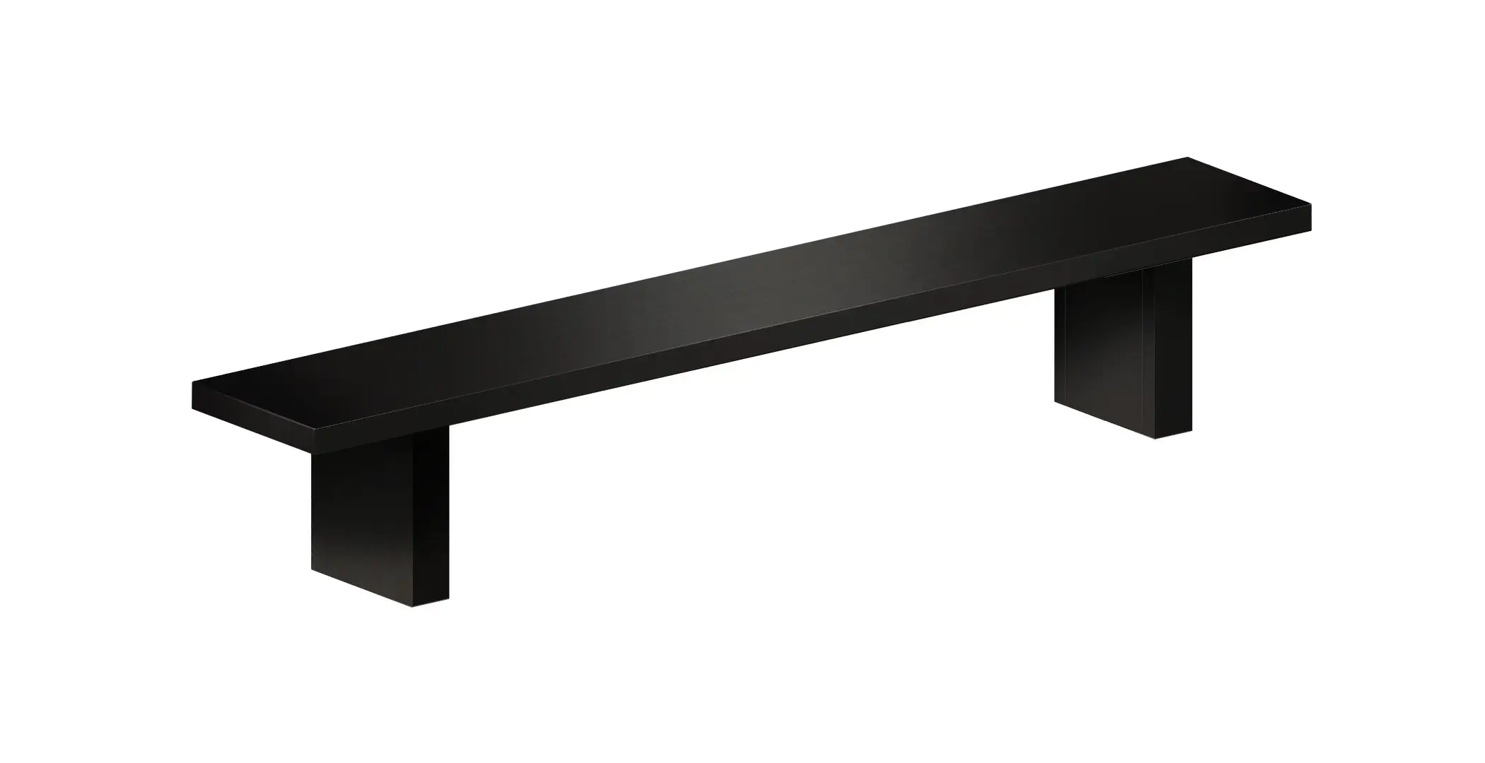 Zeus Tommaso Bank 260 cm in Schwarz mit großzügiger Sitzfläche und reduziertem Design.