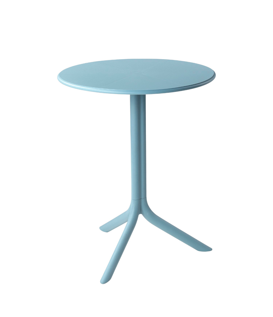 Nardi Spritz Gartentisch Ø 60 cm celeste, runder Outdoor-Tisch, wetterfest, leicht, modernes italienisches Design