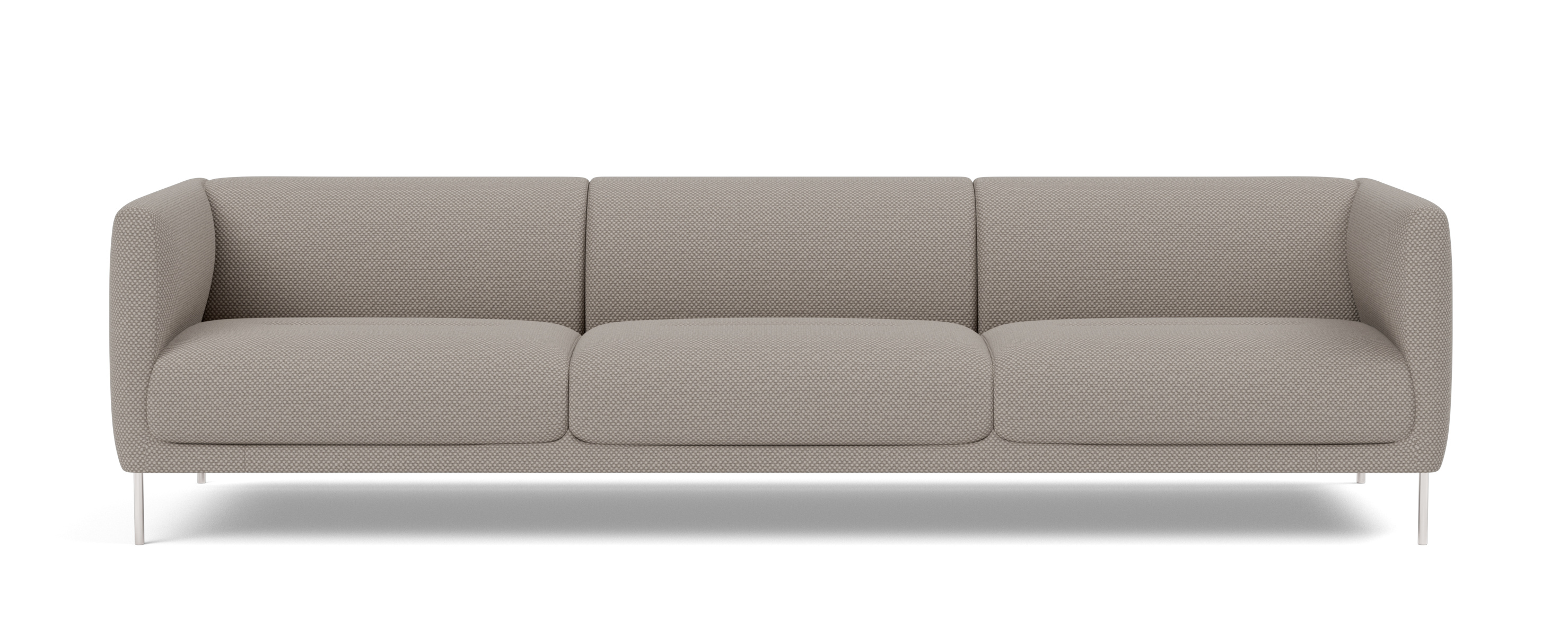 Konami Sofa 3-Sitzer, brushed steel / sisu 0125
