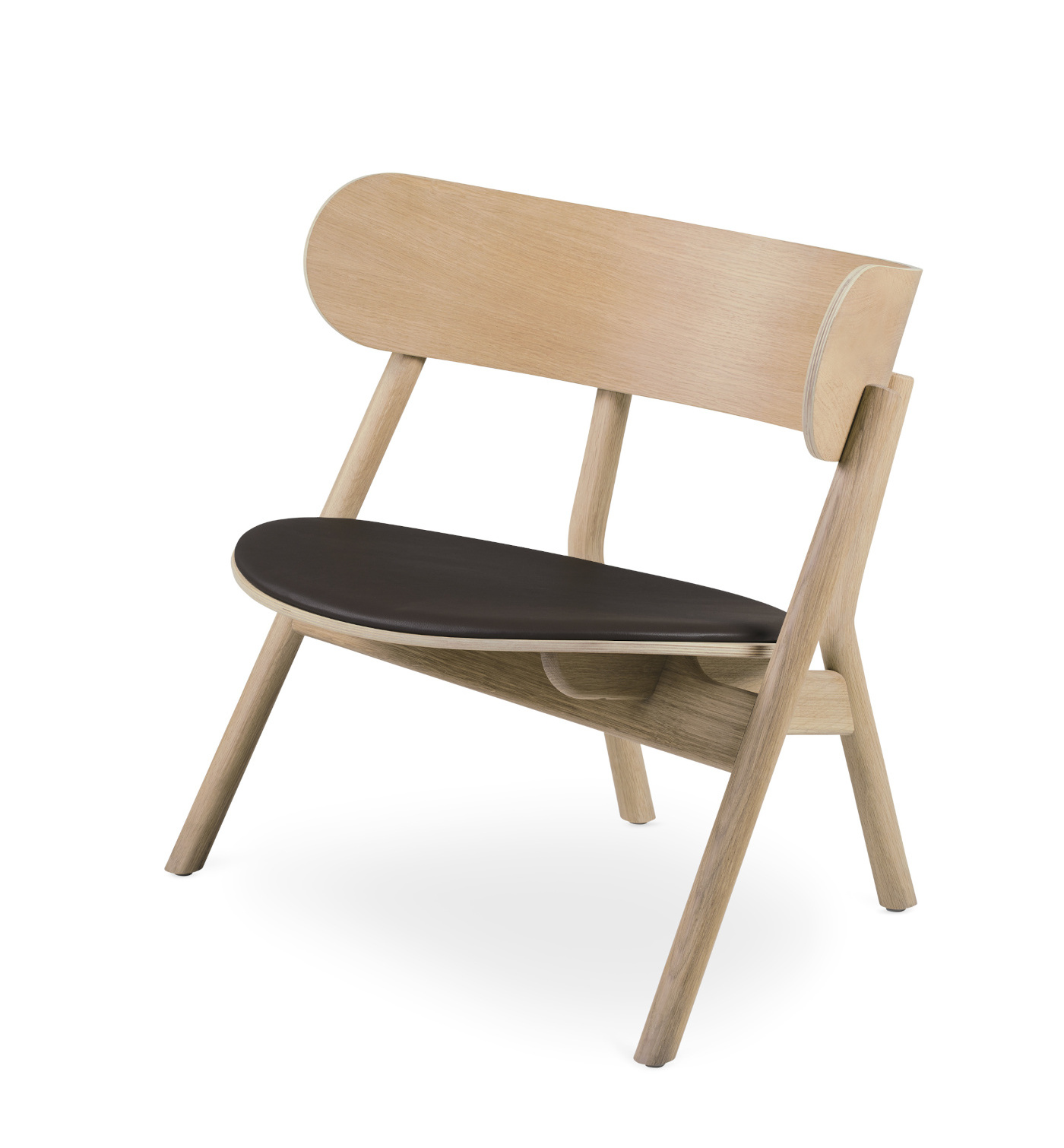 Oaki Lounge Stuhl, mit sitzpolster / eiche geölt