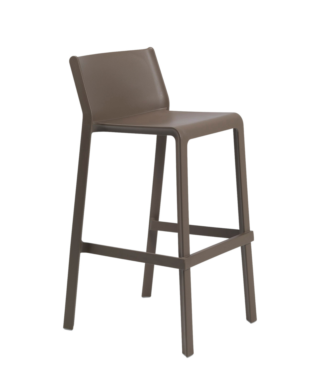 Nardi Trill Barhocker 76 cm, Tabacco, Outdoor-Hocker aus Polypropylen, wetterfest, leicht, modernes italienisches Design